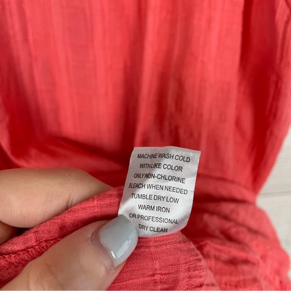 Hester & Orchard Coral V-Neck Blouse Size 3X - Picture 5 of 7